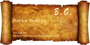 Barta Orália névjegykártya